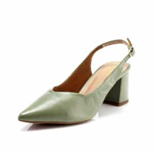 Scarpin Couro Verde Militar
