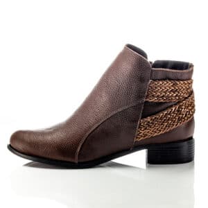 Bota Vitoria Couro Marrom Chocolate