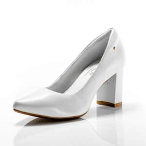 Scarpin Couro Branco