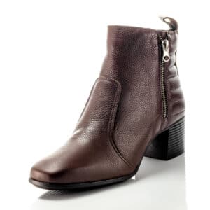 Bota Vania Couro Marrom Chocolate