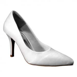 Scarpin Cetim Cristal Branco