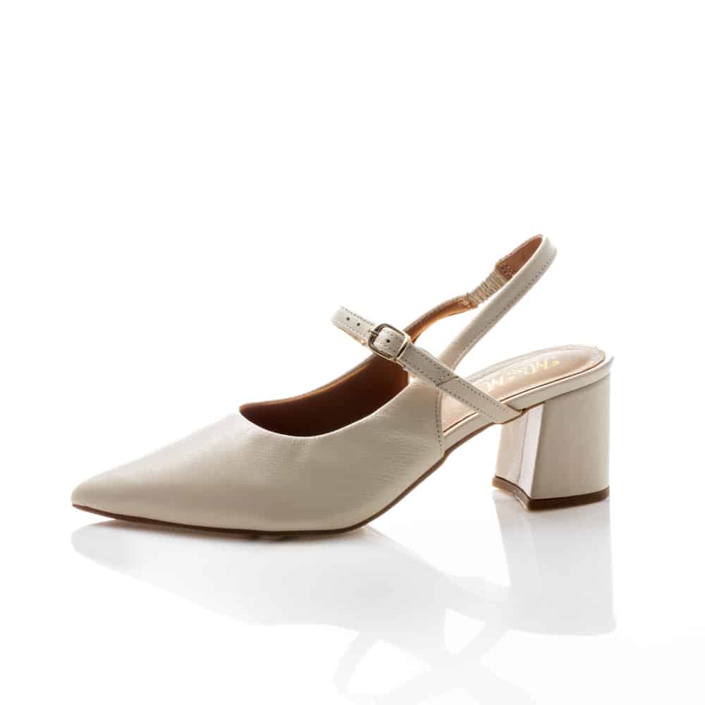Scarpin Couro Off White