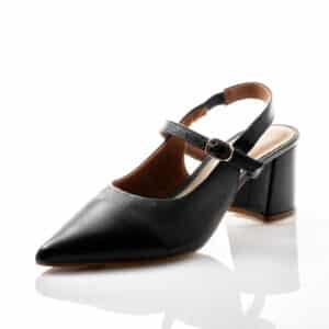 Scarpin Couro Azul Marinho