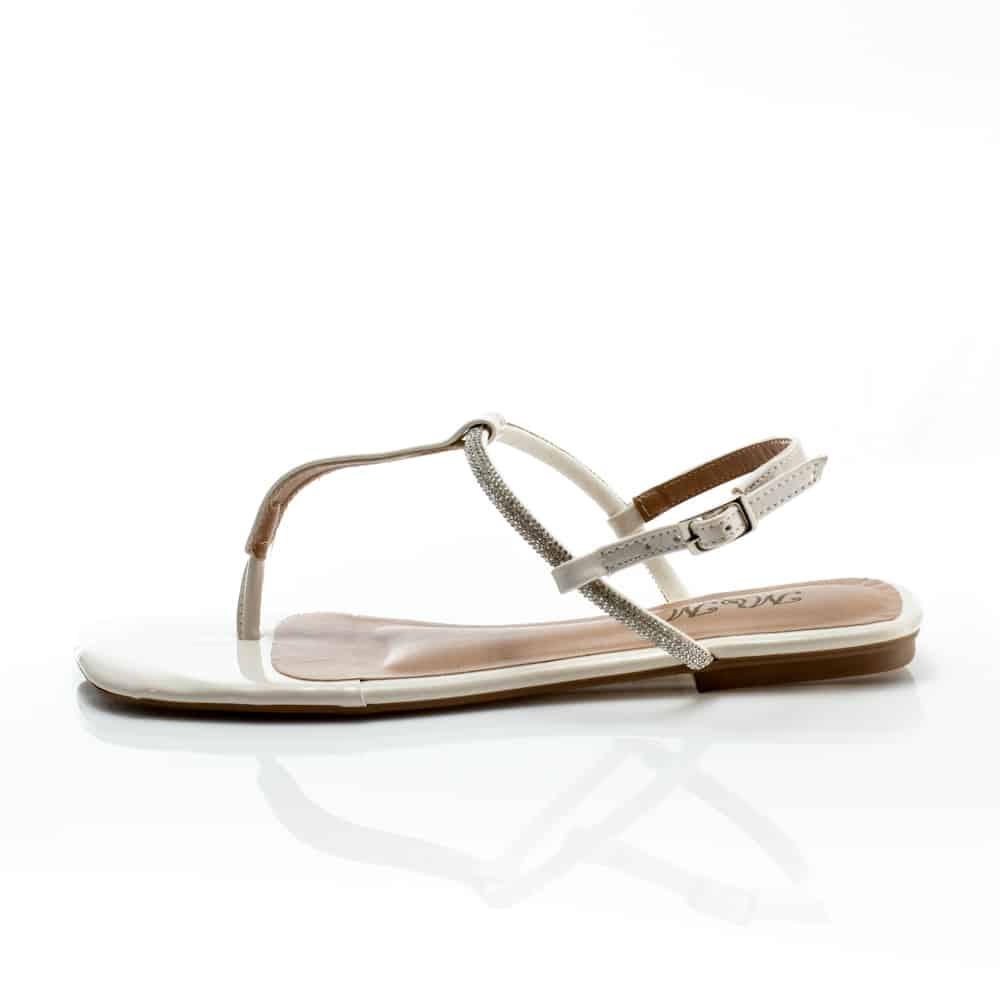 Rasteirinha Verniz Off White
