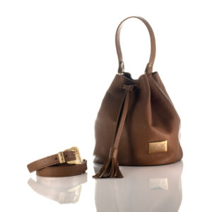 Bolsa Couro Saquinho Caramelo