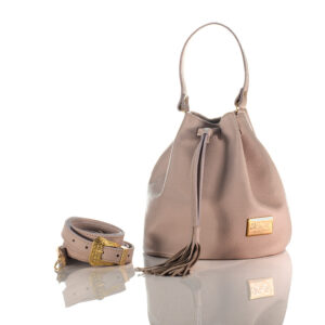 Bolsa Couro Saquinho Nude